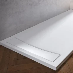 Jacob Delafon Receveur de douche antidérapant 160 x 90 Flight Neus acrylique rectangle blanc + bonde + capot