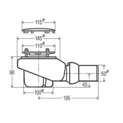 Villeroy & Boch Receveur de douche antidérapant 140 x 80 VILLEROY ET BOCH Lifetime Plus Cerasoft céramique blanc + Bonde chromé brossé* Receveur De Douche