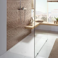 Villeroy & Boch Receveur de douche antidérapant 140 x 90 VILLEROY ET BOCH Lifetime Plus céramique blanc + Bonde blanc