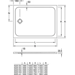 Villeroy & Boch Receveur de douche antidérapant 120 x 90 VILLEROY ET BOCH Lifetime Plus céramique blanc + Bonde chromé* Receveur De Douche