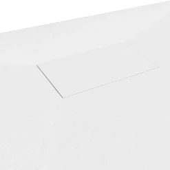 Saniverre Receveur de douche BAYA extra-plat aspect pierre blanc 80 x 160 cm + bonde* Receveur De Douche