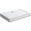 AICA Sanitaire Receveur de Douche blanc extra plat carré en résine - 100x80 cm - avec 9 kit de plinthe et pieds* Receveur De Douche
