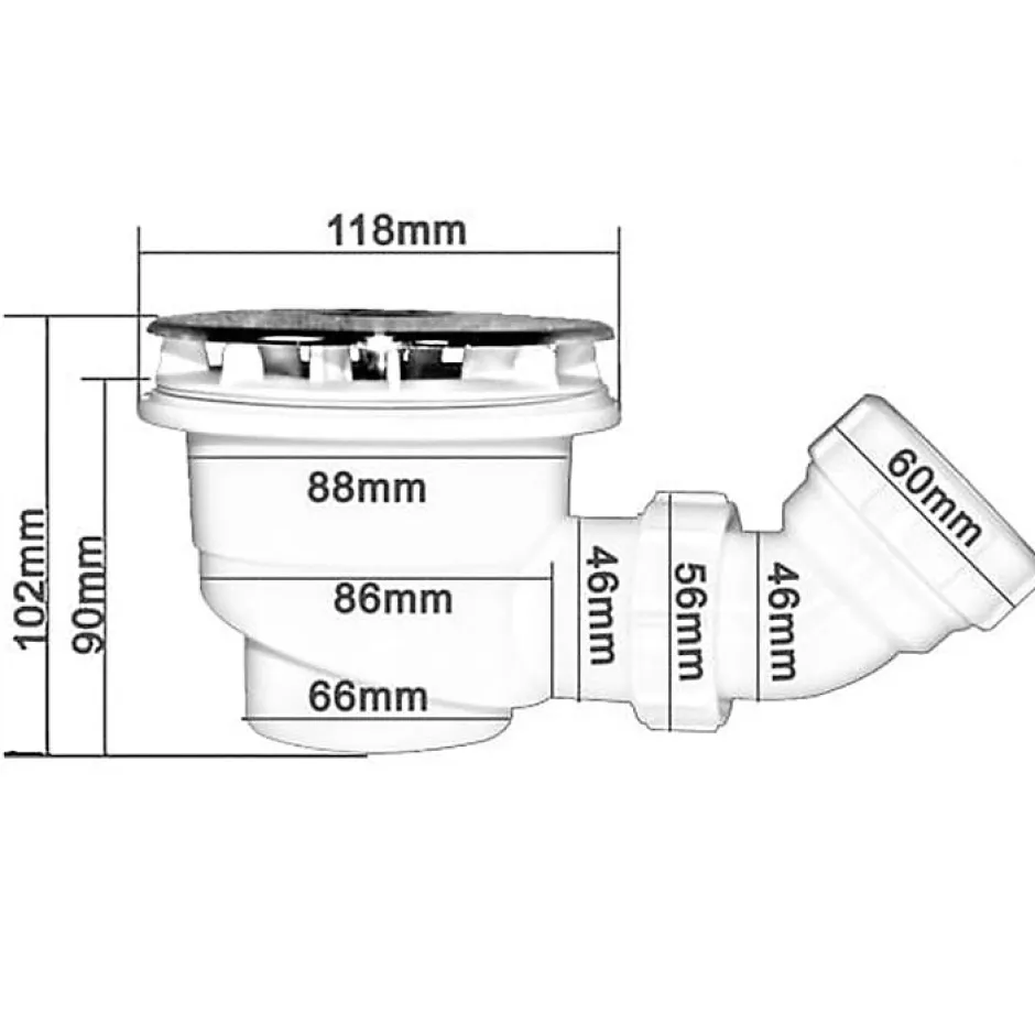 AICA Sanitaire Receveur de douche blanc 90x80x3 cm - Extra plat - Carré - Résine antidérapante avec le bonde de douche et siphon 90cm* Receveur De Douche