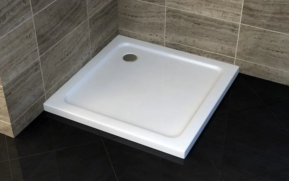 Bernstein Receveur de douche carré - 90x90cm et système d'évacuation