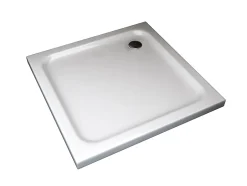Laneri Receveur de douche carré surbaissé en Abs avec bonde inclus H. 5 cm - 90 x 90
