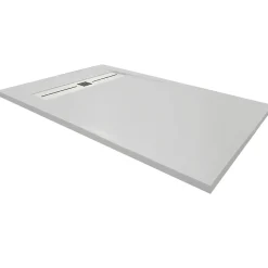 Cosyneo Receveur de douche en résine extra plat à poser 80x160cm - blanc - Arhus