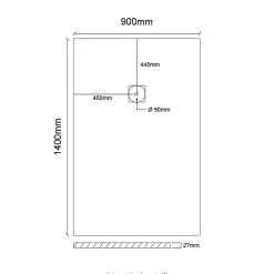 Cosyneo Receveur de douche en résine extra plat à poser 90x140cm - blanc - RIO* Receveur De Douche