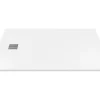 Vente-unique Receveur de douche extra plat à poser ou à encastrer recoupable en résine SMC - Blanc - 140 x 80 cm - MIRNOSA