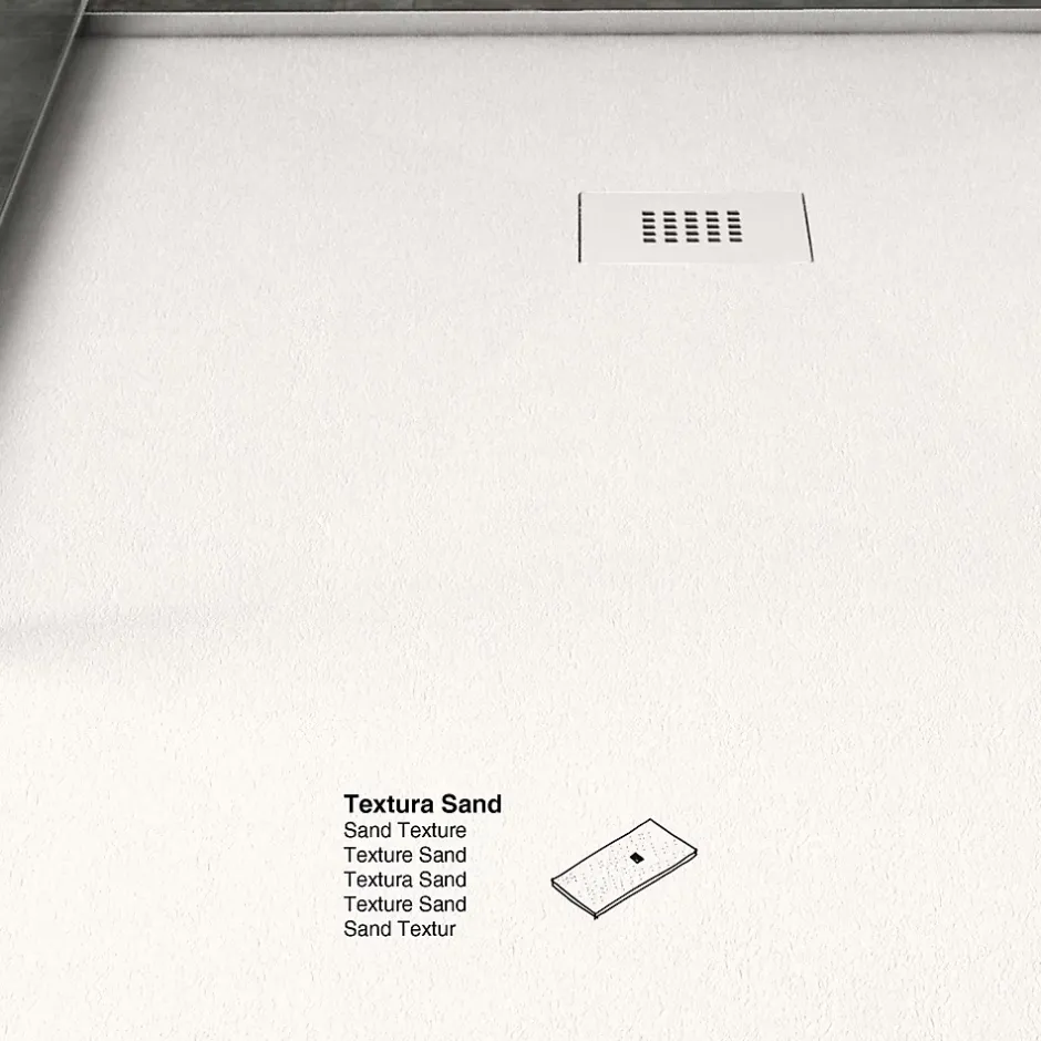 Poalgi Receveur de douche extraplat blanc 70x90 cm Arena -