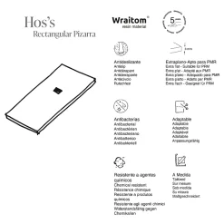 Poalgi Receveur de douche extraplat blanc 80x110 cm Hos's -* Receveur De Douche