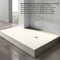 Poalgi Receveur de douche extraplat blanc ivoire 90x160 cm Arena -* Receveur De Douche