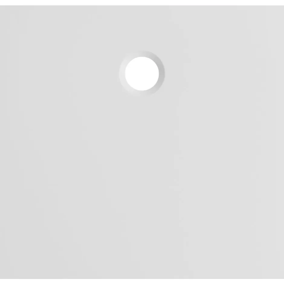 GoodHome Receveur de douche extra-plat l.80 x L.80 cm blanc anti dérapant, Leira