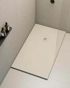 Poalgi Receveur de douche extraplat blanc perle 75x120 cm Hos's -* Receveur De Douche