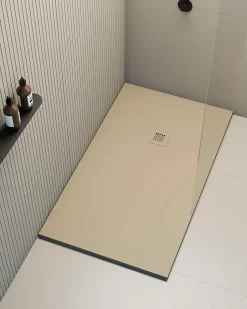 Poalgi Receveur de douche extraplat beige 80x170 cm Hos's -* Receveur De Douche