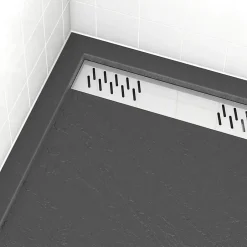 Galedo Receveur de douche extra-plat 90 x 120 cm, acrylique, gris, Pedra* Receveur De Douche