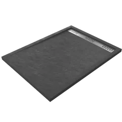 Galedo Receveur de douche extra-plat 90 x 120 cm, acrylique, gris, Pedra* Receveur De Douche