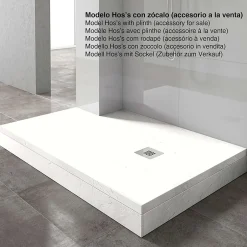 Poalgi Receveur de douche extraplat blanc 100x120 cm Hos's -* Receveur De Douche