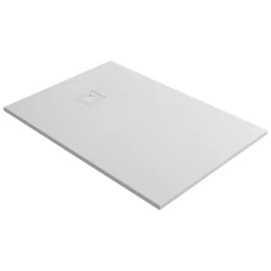 Lavaberg Receveur de Douche Extraplat 180x90cm Blanc - Résine Minérale - Antidérapant - Effet Ardoise - Bonde Incluse -
