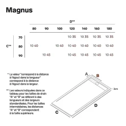 Lavaberg Receveur de Douche Extraplat 100x80cm Beige - Résine Minérale - Antidérapant - Effet Ardoise - Bonde Incluse -* Receveur De Douche