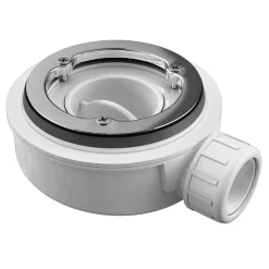 Lavaberg Receveur de Douche Extraplat 100x80cm Beige - Résine Minérale - Antidérapant - Effet Ardoise - Bonde Incluse -* Receveur De Douche