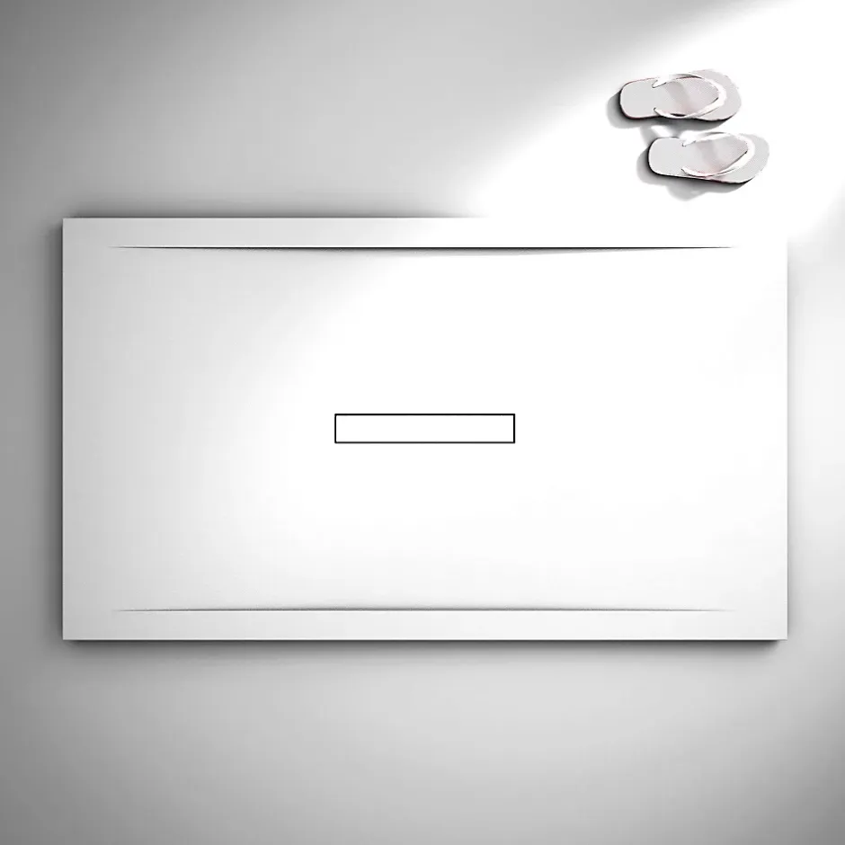 Poalgi Receveur de douche extraplat blanc 80x100 cm Clay -