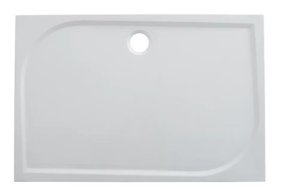 GoodHome Receveur de douche extra-plat l.90 x L.120 cm blanc anti dérapant, Limski