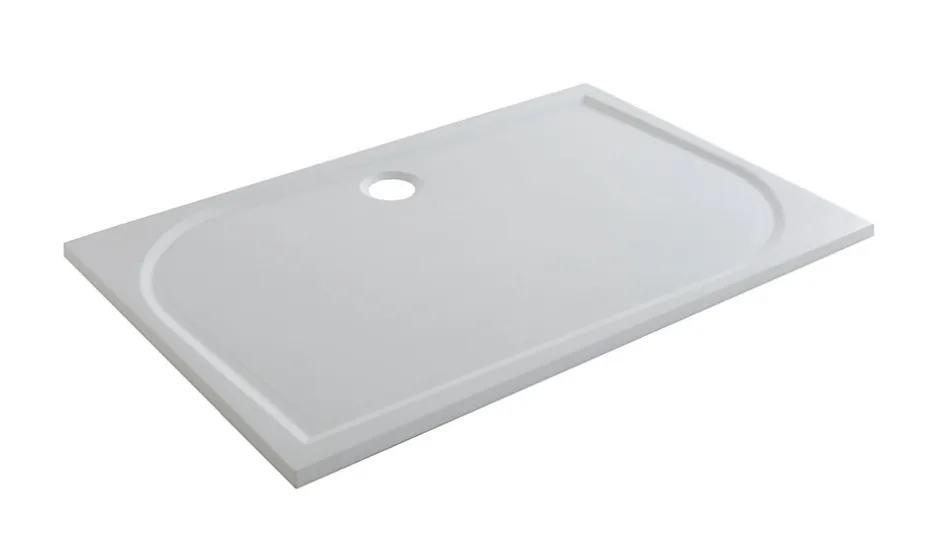 GoodHome Receveur de douche extra-plat l.90 x L.120 cm blanc anti dérapant, Limski
