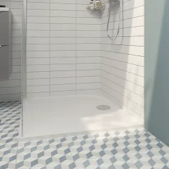GoodHome Receveur de douche extra-plat l.90 x L.120 cm blanc anti dérapant, Limski