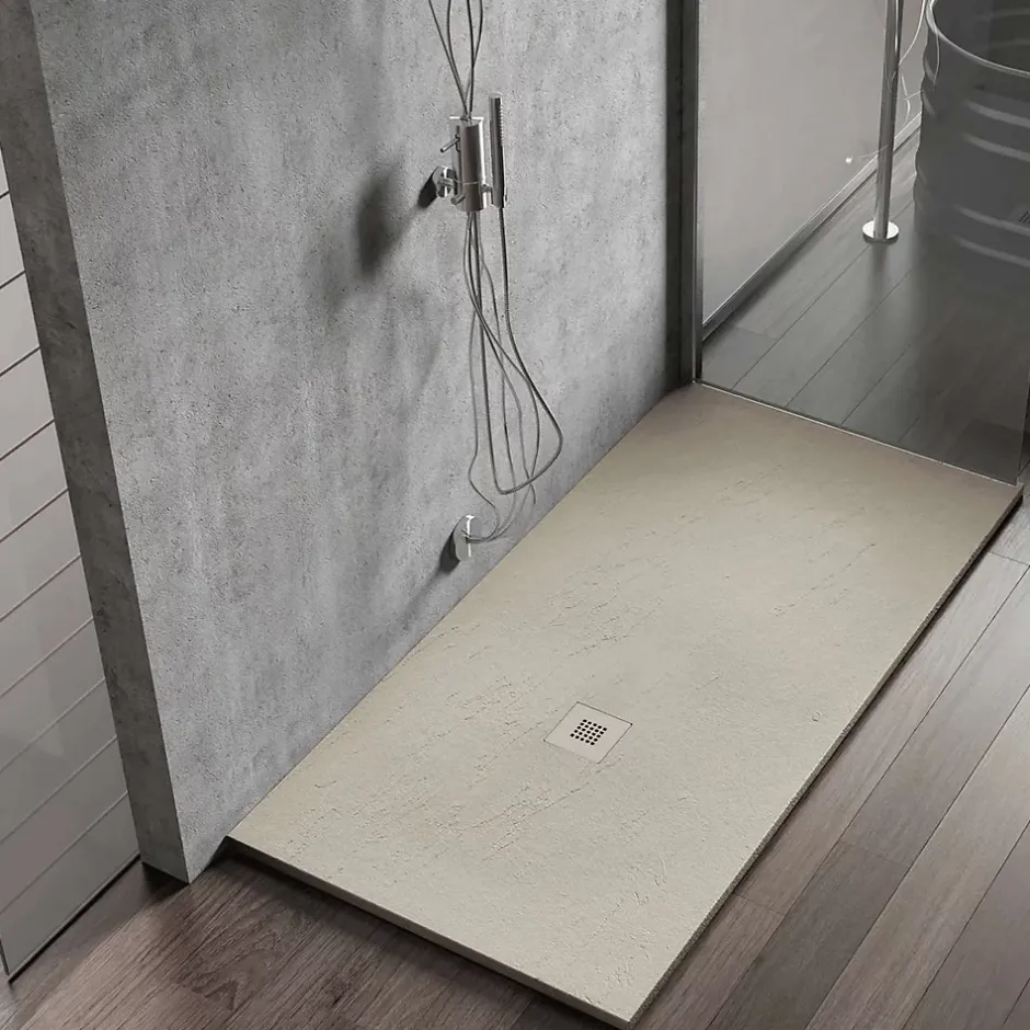 Poalgi Receveur de douche extraplat blanc perle 100x180 cm Hos's -