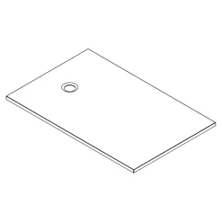GoodHome Receveur de douche extra-plat l.90 x L.140 cm blanc anti dérapant, Leira* Receveur De Douche