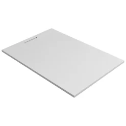 Lavaberg Receveur de Douche Extraplat 180x80cm Blanc - Résine Minérale - Antidérapant - Effet Ardoise - Bonde Incluse -* Receveur De Douche