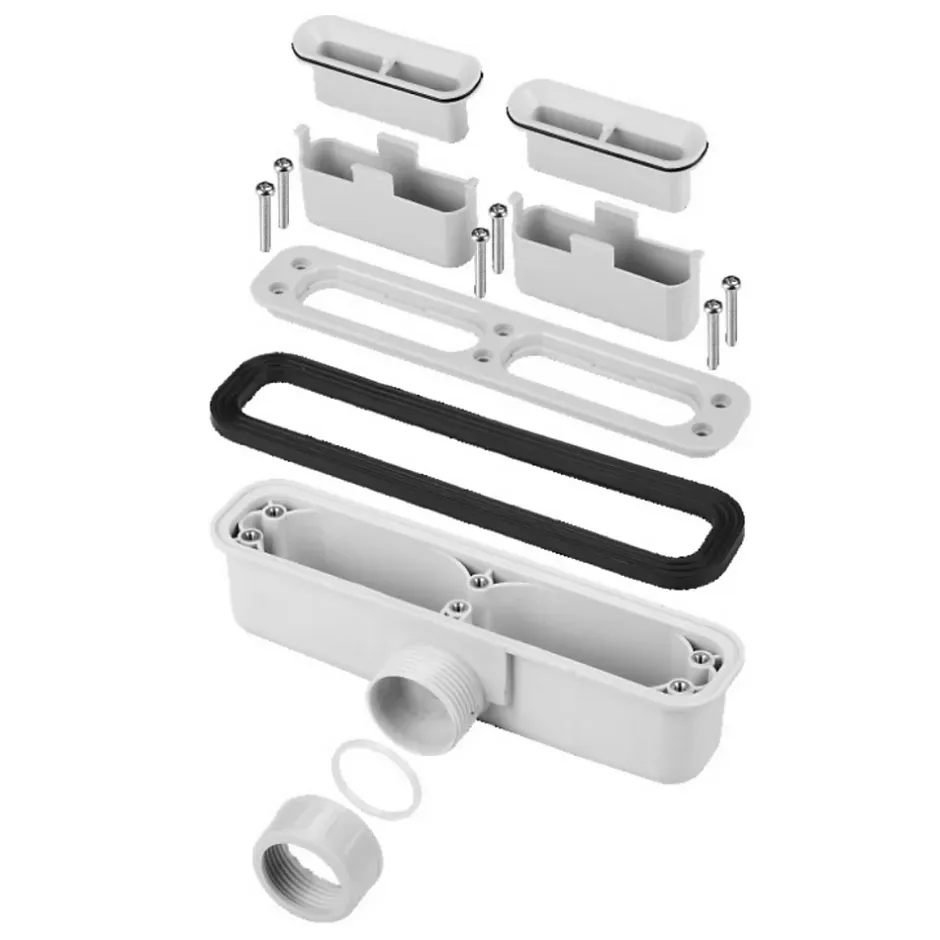Lavaberg Receveur de Douche Extraplat 180x80cm Blanc - Résine Minérale - Antidérapant - Effet Ardoise - Bonde Incluse -* Receveur De Douche