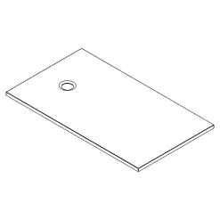 GoodHome Receveur de douche extra-plat l.80 x L.140 cm blanc anti dérapant, Leira