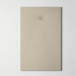 Sanizéo Receveur de Douche Extraplat 80x180cm Beige - Résine Minérale - Antidérapant - Effet Pierre Naturelle - RÉSIGRÈS.* Receveur De Douche