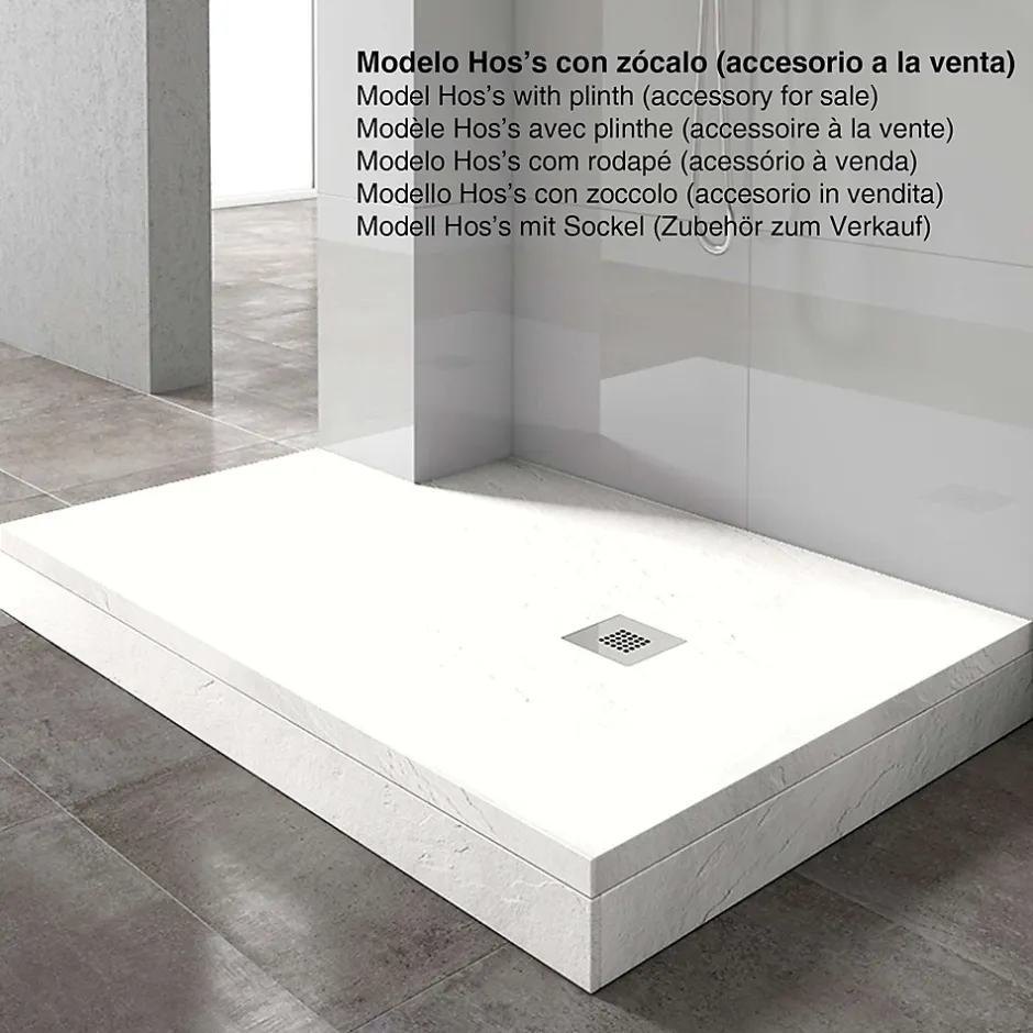Poalgi Receveur de douche extraplat blanc 90x120 cm Hos's -