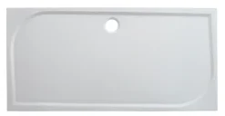 GoodHome Receveur de douche extra-plat l.80 x L.160 cm blanc anti dérapant, Limski