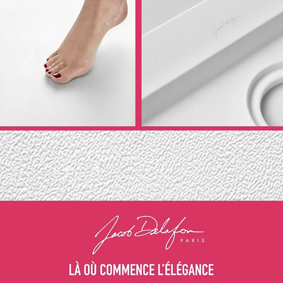 Jacob Delafon Receveur de douche Flight rectangle extra plat antidérapant 110 x 80 cm* Receveur De Douche