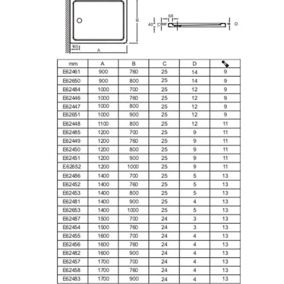 Jacob Delafon Receveur de douche Flight rectangle extra plat antidérapant 110 x 80 cm* Receveur De Douche