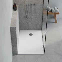 GoodHome Receveur de douche l.80 x L.120 cm blanc antidérapant Leira* Receveur De Douche