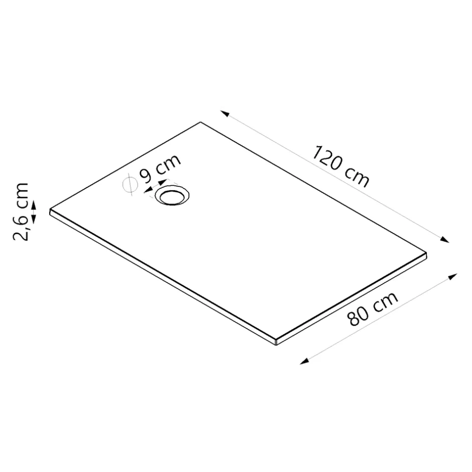 GoodHome Receveur de douche l.80 x L.120 cm blanc antidérapant Leira* Receveur De Douche