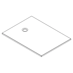 GoodHome Receveur de douche l.90 x L.120 cm blanc antidérapant Leira