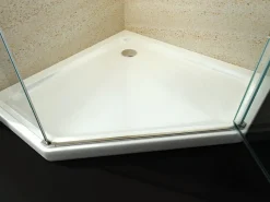 Bernstein Receveur de douche pentagonal - 90x90cm et système d'évacuation