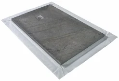 Onbath'S Receveur de douche pierre naturelle ardoise claire 120x90 cm extra plat grille carrée* Receveur De Douche