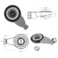 Saniverre Receveur de douche POLAR noir extra-plat effet pierre 80 x 160 cm + bonde* Receveur De Douche