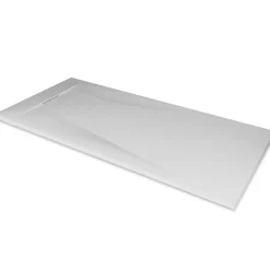 Saniverre Receveur de douche POLAR blanc extra-plat effet pierre 80 x 160 cm + bonde