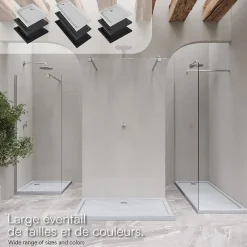 Saniverre Receveur de douche SHIMMER STONE 80 x 90 cm acrylique Blanc effet pierre + bonde et siphon inclus -* Receveur De Douche