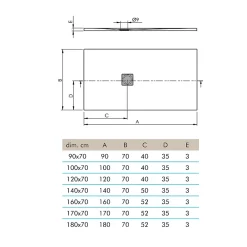 Sanycces Receveur de douche ultra-léger LOGIC - 100 x 70 cm - Blanc - Résistant et Facile à installer - Salle de bain - Douche* Receveur De Douche