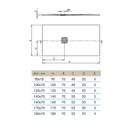 Sanycces Receveur de douche ultra-léger LOGIC - 100 x 70 cm - Blanc - Résistant et Facile à installer - Salle de bain - Douche* Receveur De Douche