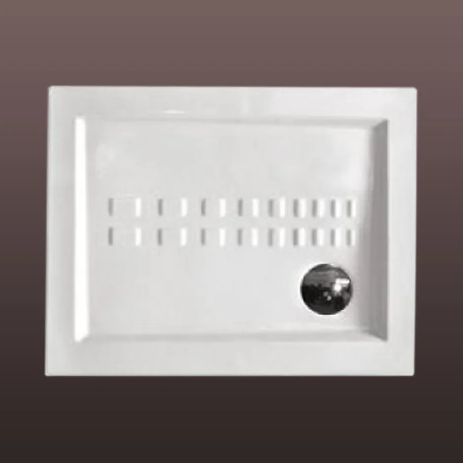 Kiamami Valentina Receveur De Douche 70X90 Rectangulaire En Céramique Blanche H 5,5Cm - Ligne
