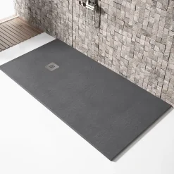 Stano Receveur de douche 90x170cm extra plat MADISON en resine surface ardoisee anthracite* Receveur De Douche